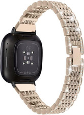 Metal Bands Compatible with Fitbit Sense 2/Sense/Versa 4/Versa 3 Watch, Replacem