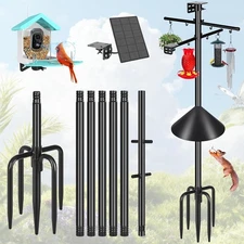 Gtongoko Squirrel Proof Smart Bird Feeder Pole for Outdoors 107 Inch 1 Inch