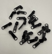 Lot of 20 YKK Black 5NO 5N0 Zipper Sliders w/Tab Pulls for Nylon New 