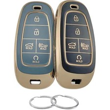 TPU Key Fob Cover Compatible with 5 Buttons 2019-2023 Sonata Sanata Fe Tucson