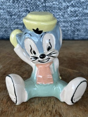 Sniffles The Mouse Ceramic Figurine by Evan K. Shaw 1940's American Pottery