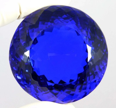 800 Ct Natural Blue Brazilian Topaz Round Cut AGL Certified Loose Gemstone