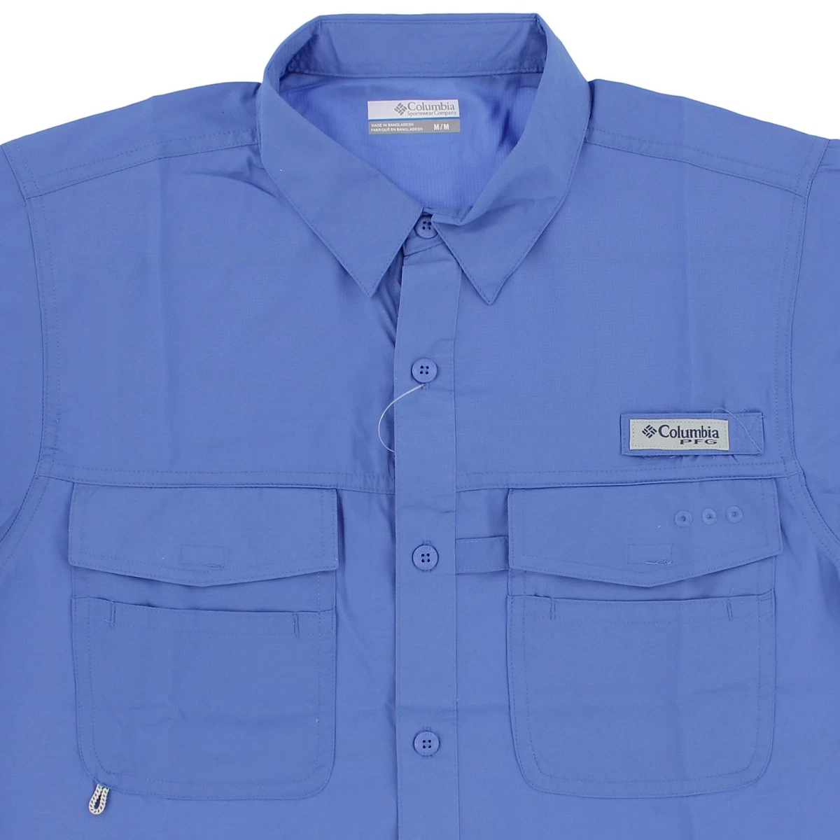 Chemise homme Columbia PFG imprimé intégral bleu ventilé boutonnée