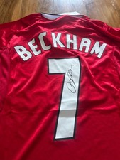 Beckham Signed Manchester United Home Shirt With COA Included