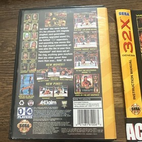 WWF Raw - Sega Genesis 32X Complete With Manual And Poster Wrestling WWE MINT
