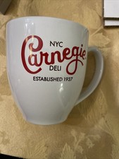 Vintage original CARNEGIES DELI  Restaurant Mug NYC  New York 7th ave pickle man