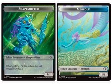 Shapeshifter\Merfolk Token | MTG ECL | Changeling 1/1 | Double Sided DFC | NM