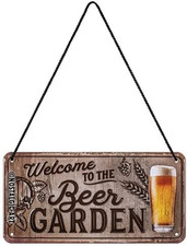 Targa Da Appendere, Welcome to Beer Garden – Idea Regalo per Amanti Della Birra,