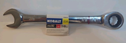 Kobalt 7/8" inch 12-point SAE Ratchet Wrench 90 Teeth, Box End Head Wrench NEW