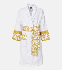 VERSACE HOME BAROQUE DESIGNER BATHROBE WHITE XL 