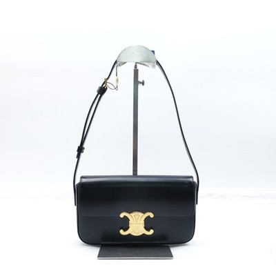 Celine TRIOMPHE  Black Calfskin Shoulder Bag T10357441