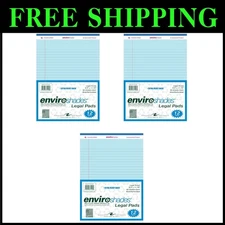 36-Pack Blue Legal Pads, Recycled Paper, 8.5" x 11"