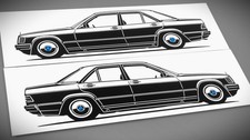 Mercedes W201 190 Sticker Silhouette Mercedes W201 190 Aufkleber 2x Schwarz neu Mercedes W201 190 Sticker Silhouette Mercedes W201 190 Aufkleber 2x Schwarz neu