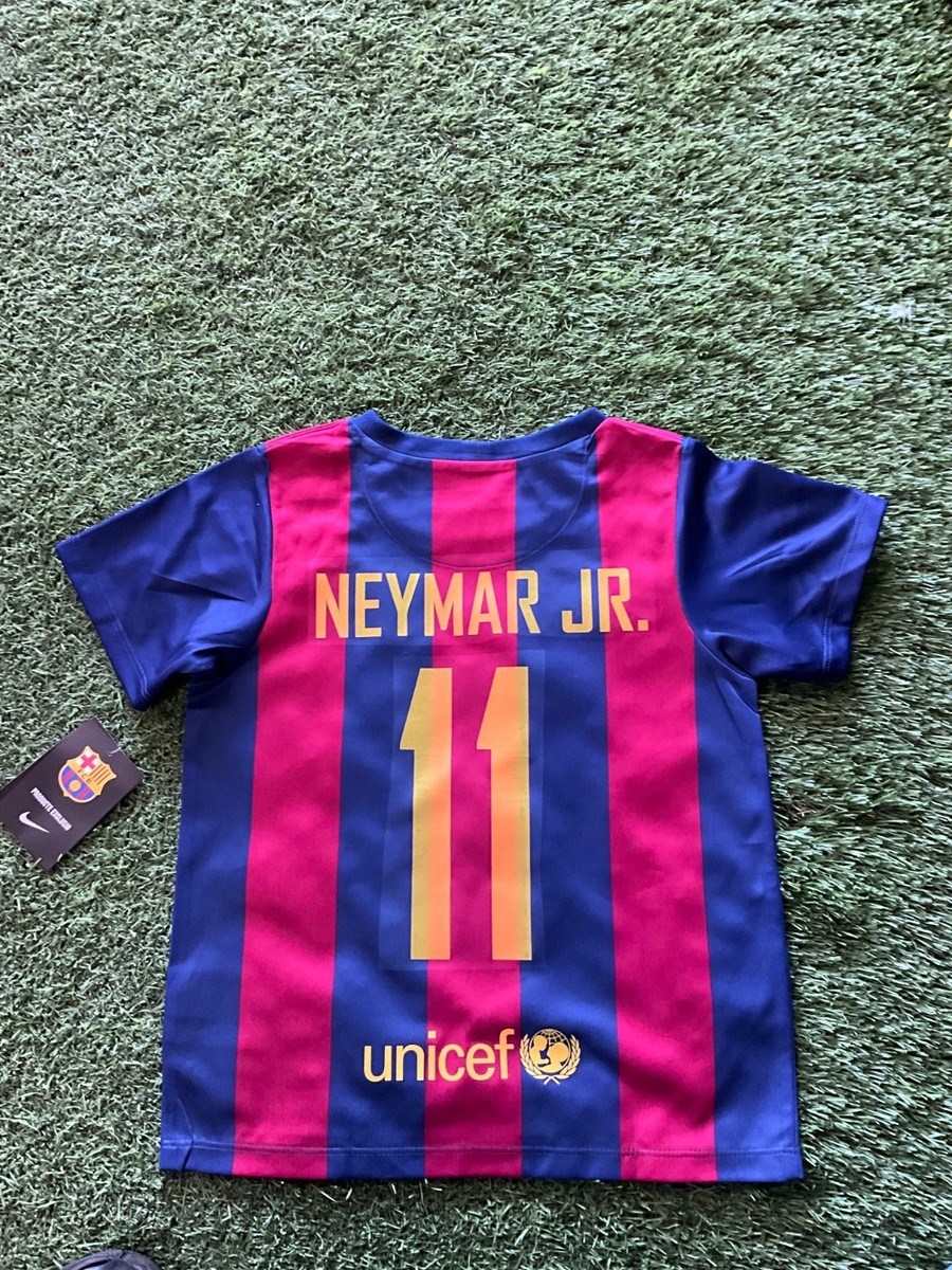 Nike FC Barcelona Youth Home Jersey 14/15 Legend Neymar Jr #11 Sz