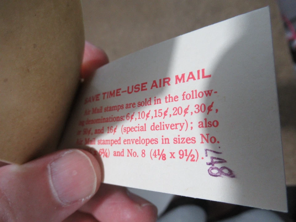 1943 US Air Mail Stamp Booklet, Mint OG&MNH, S#C25a, COMPLETE BOOKLET, 2 PANES - Image 4 of 4