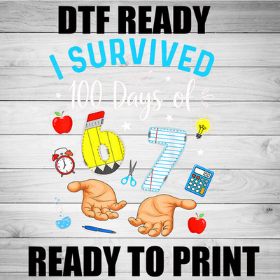 DTF Heat Transfer   Ready to Press, Full Color Design