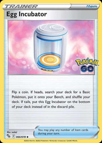4x Egg Incubator 066/078 Common NM-Mint Pokemon SWSH Pokemon GO Near Mint
