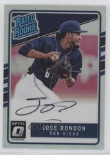 2017 Donruss Optic Rated Rookies Base Holo Prizm /150 Jose Rondon #175 Auto 1p5