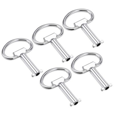 Electrical Cabinet Key 5mm Hole Zinc Alloy Water Meter Box Safety Key 54x40mm