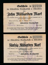 Eckernf&ouml;rde Ostsee 10 Milliarden Mark  , 50 Milliarden Mark  1923 Notgeld ( 422N