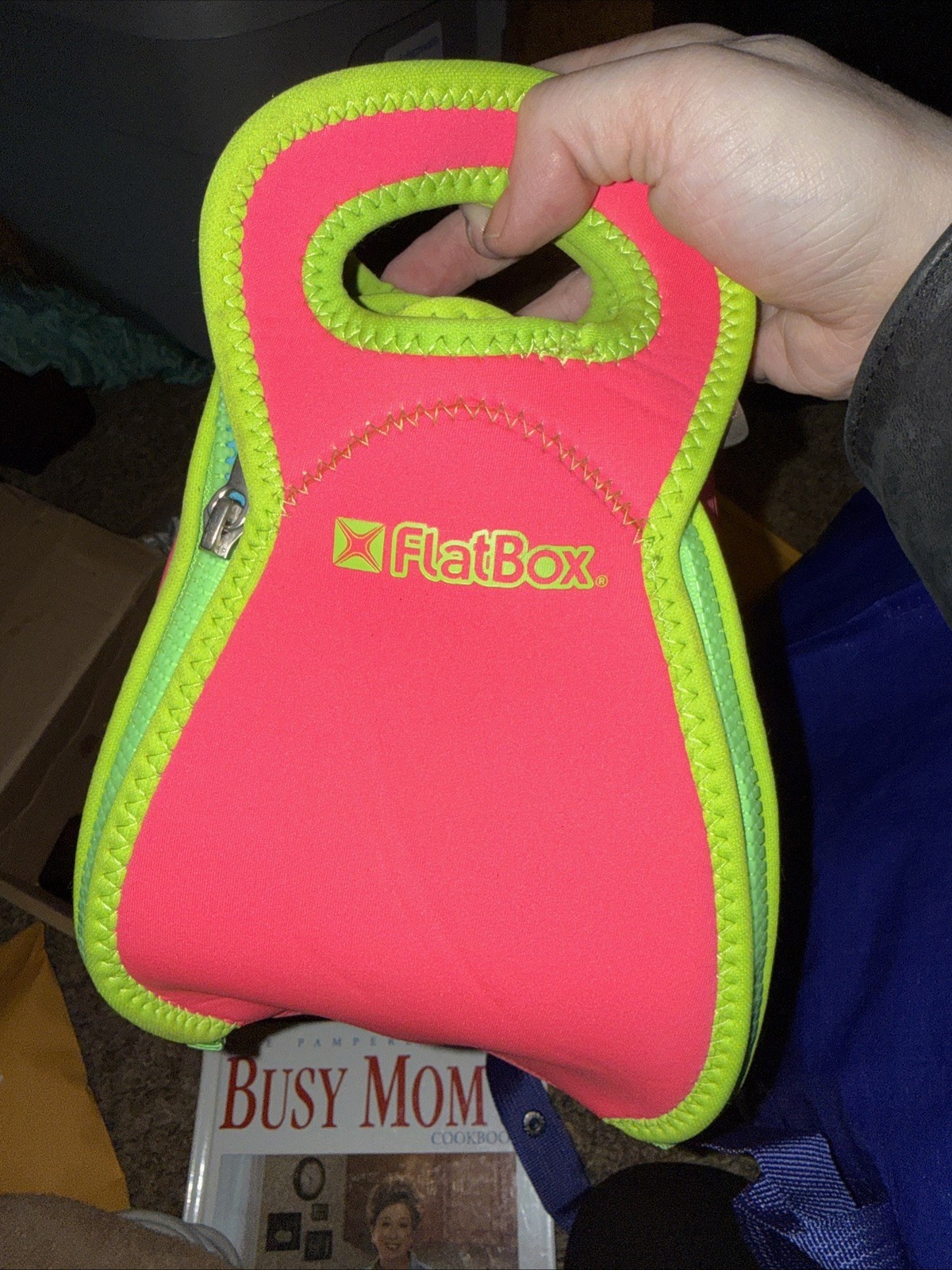 &reg; Bento 2-in-1 Neon Pink, Blue & Green Lunch Bag And Placem