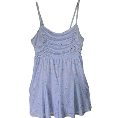 Live to be Spoiled Romper Womens Large Lavendar Floral Spring Light Weight