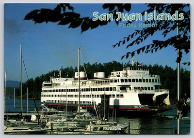 Kaleetan Ferry Arrival Friday Harbor Landing Washington Postcard