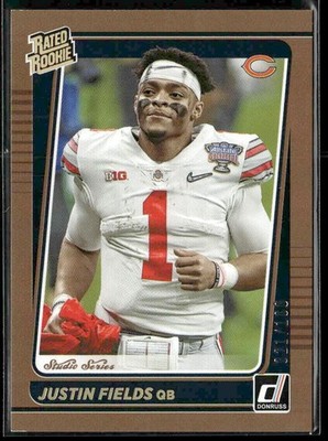 2021 Donruss - Rated Rookies Portrait #253 Justin Fields Studio Series /100