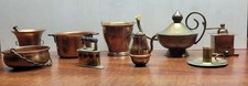 Dollhouse Copper/Brass/Bronze minatures 1/2" - 3" Tall Collectables. 8pc
