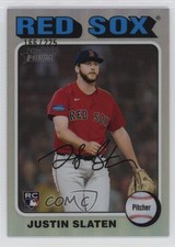 2024 Topps Heritage High Number SP Chrome Silver Border /225 Justin Slaten 4z8