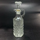Vintage Anchor Hocking Retired Wexford Pattern Clear Glass Oil Vinegar Cruet