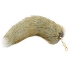 Furry Fox Tail Key Chain, Faux Fur Tail Bag Charms 15.75 Inch Cosplay Therian...