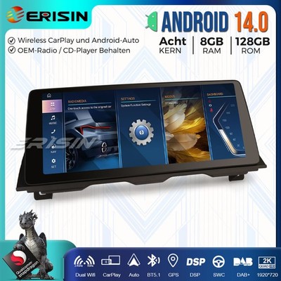 12.3'' Qualcomm 128GB Android 14 Autoradio GPS CarPlay BT Für BMW F10 F11 5er NBT