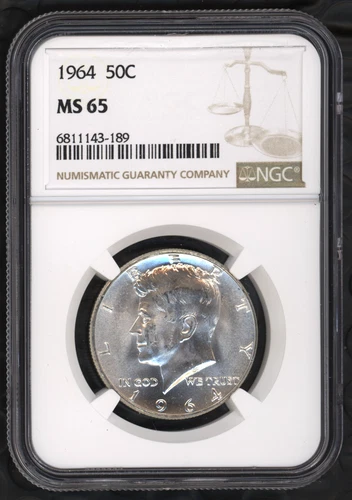 1964 NGC MS-65 KENNEDY HALF $ ~ SILVER AT ALL TIME HIGH ~ FABULOUS ~ 1c START