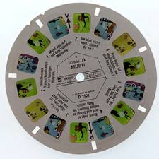 VIEW-MASTER 3D REEL ⭐  MUSTI ⭐ Cartoon, Katze, Cat, Stereo Bildscheibe D1101