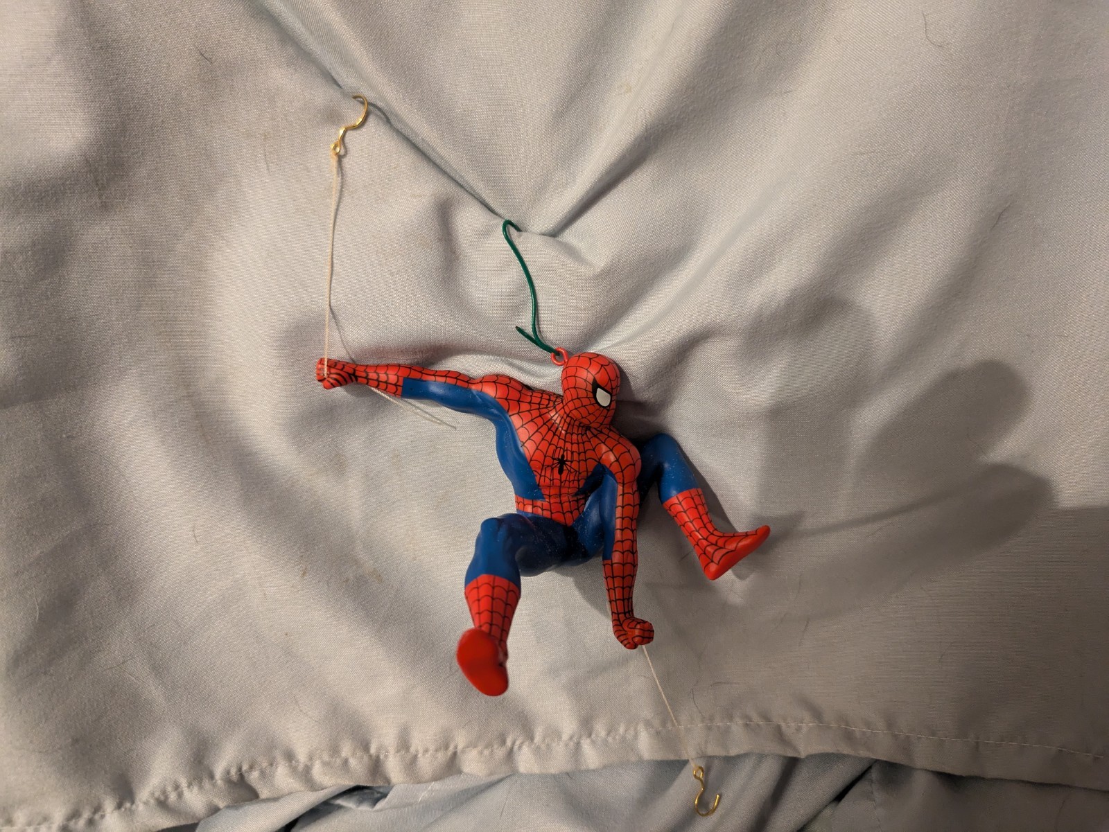 1996 Hallmark Spider-Man with Web Lines Marvel Comics Ornament