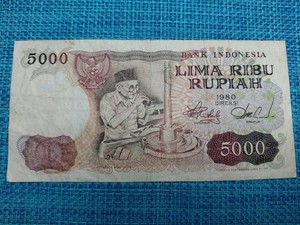 🇮🇩 Indonesia 5000 rupiah 1980 P-120 Banknotes 062526-11