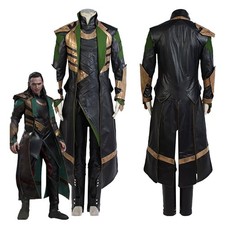 Thor 2 Dark World Avengers Loki Laufeyson Odinson Cosplay Costume Coat Pants Men