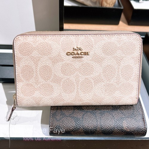 NWT Coach Medium Id Zip Wallet In Signature Canvas/Jacquard CW781/C4124/CAP29 - Picture 8 of 121