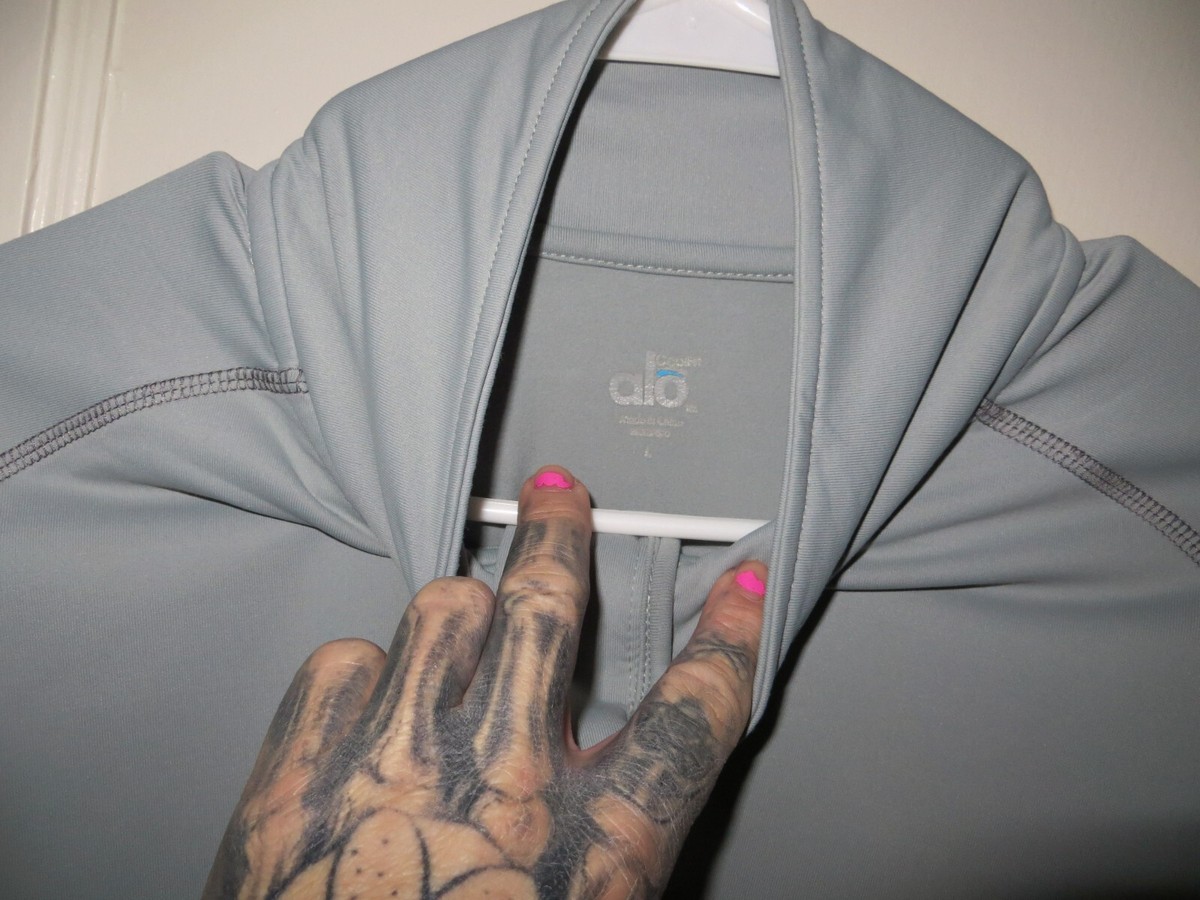 Alo Yoga Jacket Mens Large gray Athletic 1/4 Zip Pullover