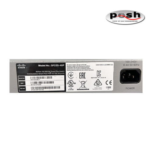 Cisco SF220-48P Smart Plus Switch PoE 10/100 48 Ports - Picture 6 of 6
