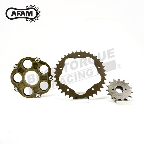 AFAM Stahl / harteloxiert Kettenrad Kit passt Ducati 1299 Panigale S 2015-2017 - Bild 2 von 3