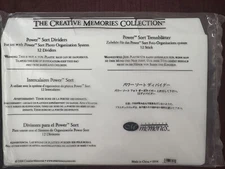 Creative Memories Power Sort Dividers for photo box, white, 2004, 12 new