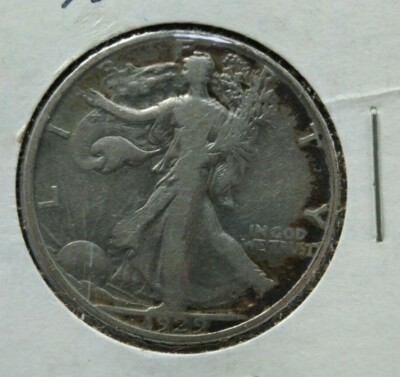 1929 D Walking Liberty Silver Eagle Coin Choice VG Very Good / Fine Circulated