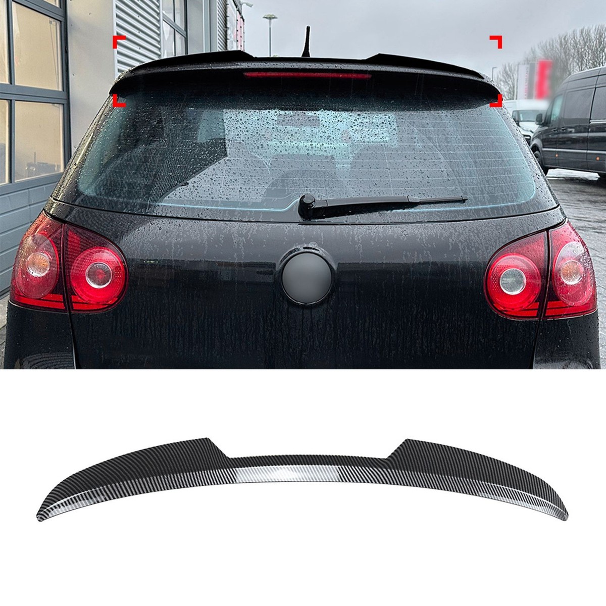 Carbon Look Rear Trunk Spoiler Lip For VW Golf 5 R32 MK5 GTI 2004
