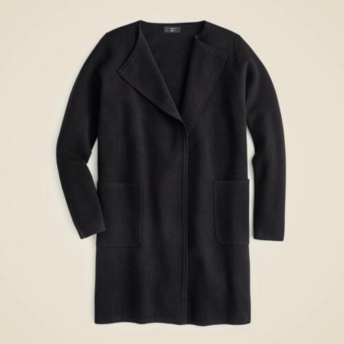 J.Crew Juliette collarless sweater-blazer Black Large