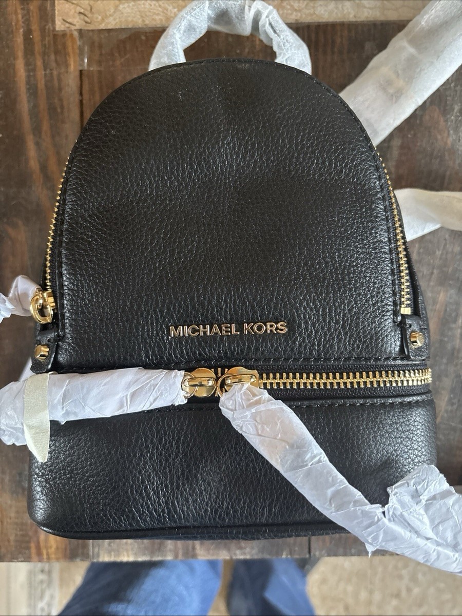 Michael Kors BLACK Rhea EXTRA SMALL Leather BACKPACK | eBay display picture 3