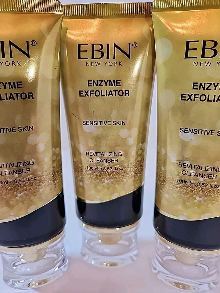 NEW LOT OF 3 EBIN Enzyme Exfoliator Revitalizing Cleanser Sensitive Skin 3.52 oz - Image 2 of 4
