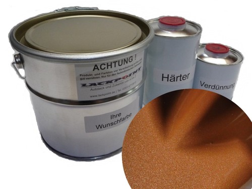 Set De Peinture Auto 2K 5 Litres Vert Bleu Métallisé - Vernis Acrylique Brillant, Made In Germany