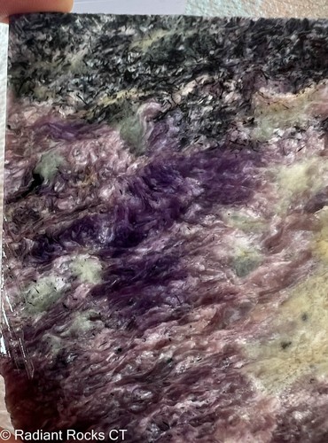 Russian Charoite purple Thin lapidary slab 4.4 oz (125 grams) - Picture 4 of 10
